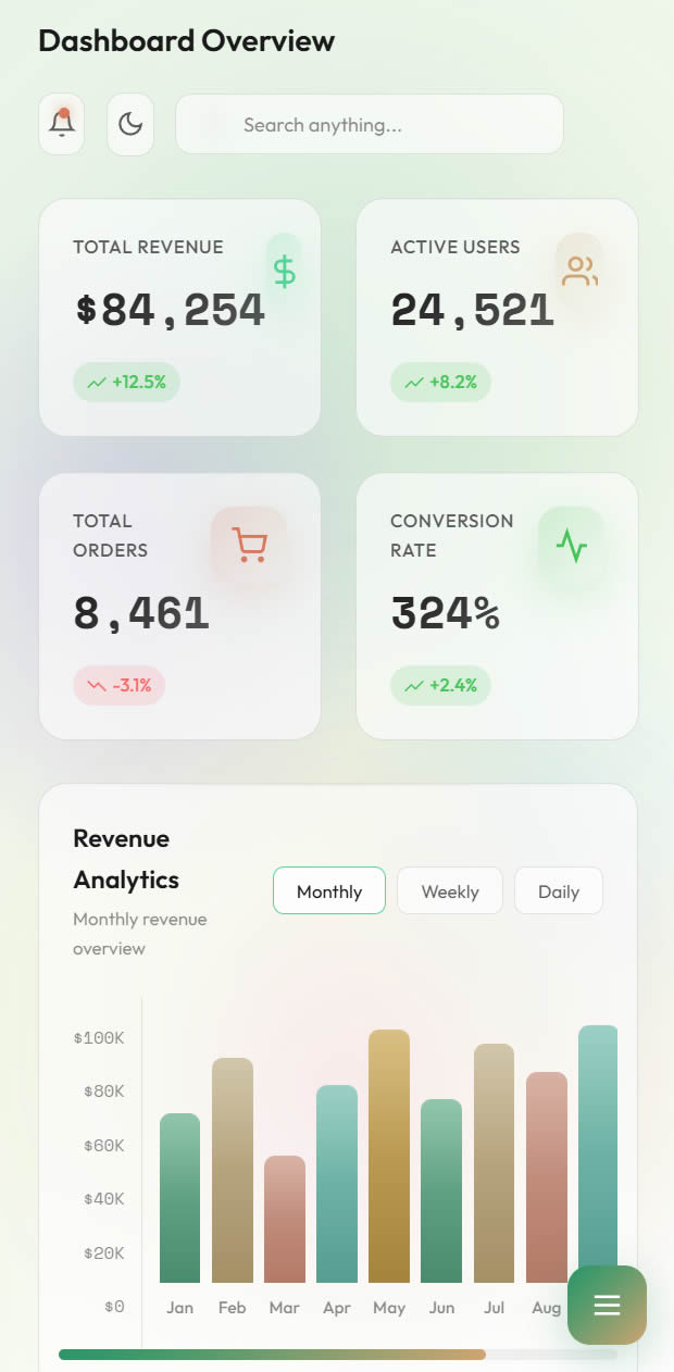 Dashboard Screen 1